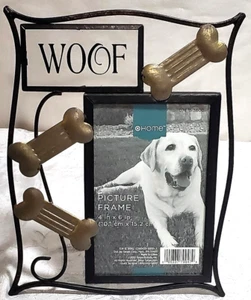Home- Dog Photo Frame ~ Pet Photo ~ " WOOF" ~ 6” X 4”~ NEW - Picture 1 of 1