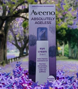 Aveeno Absolutely Ageless 3-in-1  Eye Cream Blackberry Complex 0.5 oz (14g) NIB - Picture 1 of 3