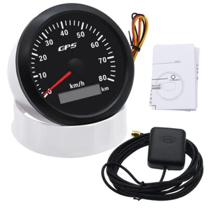 85mm Digital GPS Tacho Geschwindigkeitsmesser für Auto Boot Motorrad 0-80km/h - Bild 1 von 18