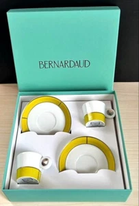 Bernardaud Limoges Riva Absinthe Demitasse Cup Saucer Pair Set - Picture 1 of 11