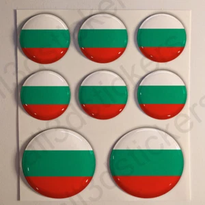 Stickers Bulgaria Gel Domed Resin 3D Flags Bulgaria Vinyl Sticker Decals Helmet - Picture 1 of 1