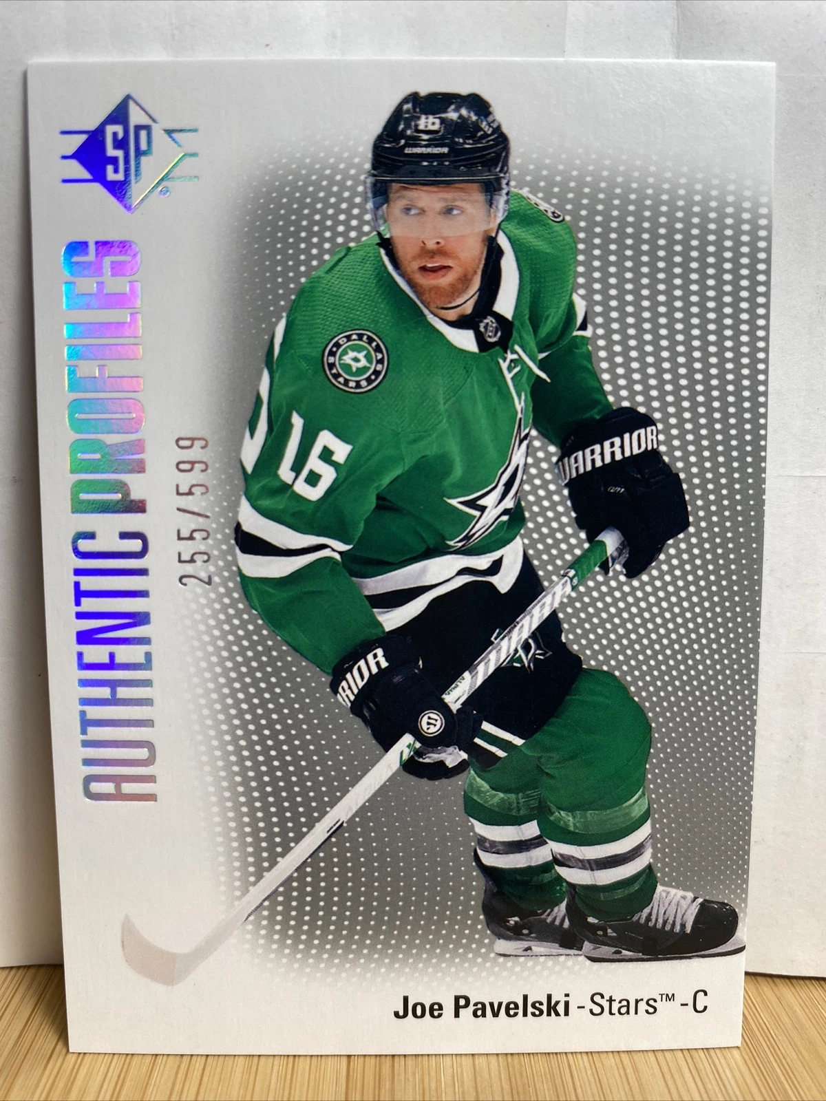 2021-22 SP Hockey Joe Pavelski Silver Spectrum Authentic Profiles Card /599