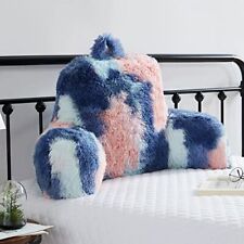 Jillche Bed Fluffy Fur Reading Pillow For Adults & Kids Unisize College Dorm Roo