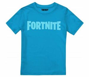 FORTNITE Blue Gaming T-Shirt fortnite LOGO Gamers shirt Age 12-16