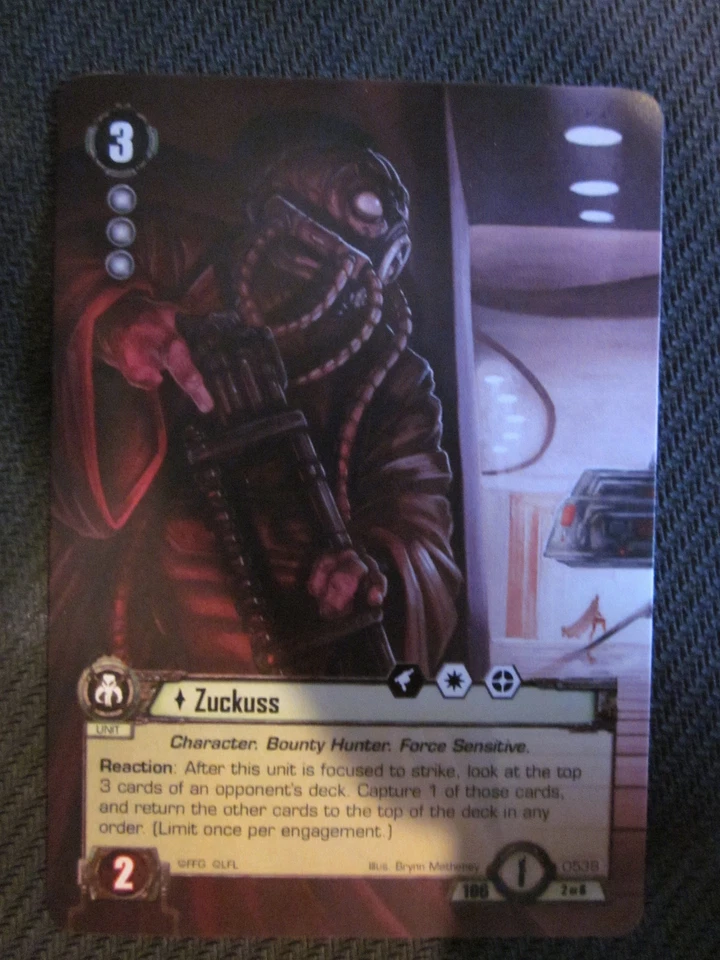 3x Zuckuss Promo Card Star Wars LCG The Card Game Fantasy Flight Summer 2015 - Image 1 of 1