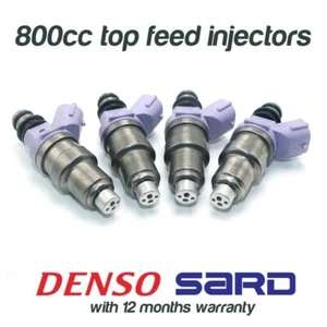 4 800cc FUEL INJECTORS for DENSO MITSUBISHI EVO 1 2 3 4 5 6 7 8 9 SARD 63565 - Bild 1 von 2
