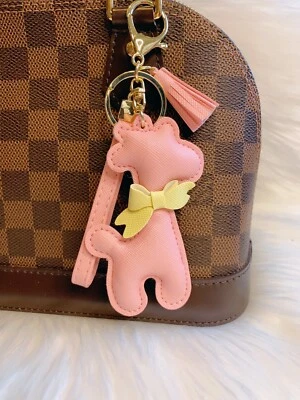 Bolso Llavero Jirafa Rosa Dije Llavero Borlas Correa Imitación Cuero Nuevo Foto 1 de 3