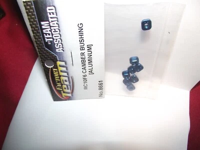  Factory Team Associated  Rc 10f6 Camber Bushing Blue Aluminum  8661 - Image 1 of 4