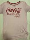 Coca Cola Shirt Womens Large Light Pink With Red Trim Super Soft And Light