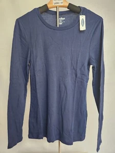 *New* Old Navy Womens Size Large Long Sleeve Shirt Perfect Fitted Pullover Top - Picture 1 of 13