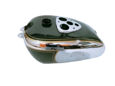 Tanque de gasolina para Bsa M20 M21 Dlx M22 23 24 1938-40 en cromo y verde Foto 1 de 4