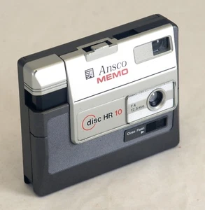 Ansco MEMO Disc HR10 Vintage Compact Pocket Film Camera 12.5mm f/4 lens - Picture 1 of 2