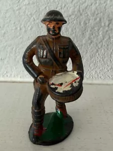 Manoil Vintage Soldier Infantry Circa 1939 "Drummer" Chipped Paint Overall Great - Picture 1 of 11