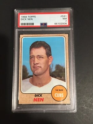 1968 TOPPS DICK NEN, #591, PSA 7 (Free Shipping on Any 3!) - Image 1 of 2