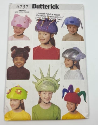 Butterick 6737/327 One Size Safety Helmet Covers Unisex Sewing Pattern UNCUT - Image 1 of 2