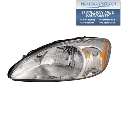 Headlight Ford Taurus 2000-2007 Halogen Left Driver Side Chrome Housing Headlamp - Image 1 of 4