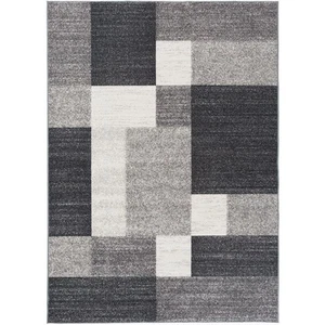 World Rug Gallery Geometric Boxes Design Non-Slip (Non-Skid) Gray 7 ft. 10 in. x - Picture 1 of 6