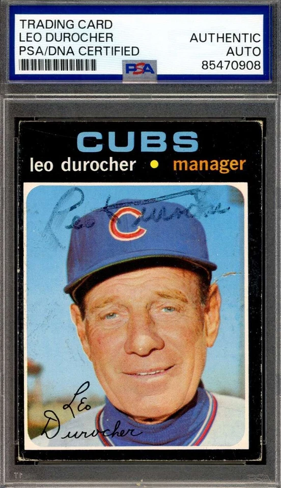 Leo Durocher PSA DNA Vintage Signed 1971 Topps Autograph - Image 1 of 1
