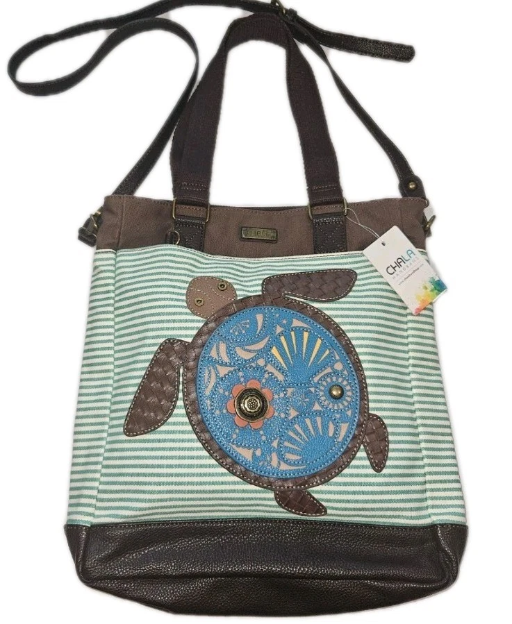 Chala Work Tote Sea Turtle Large Bag Crossbody Purse Convertible New NWT - Image 1 of 4