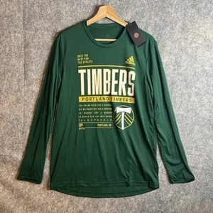 Portland Timbers adidas Pregame Long Sleeve Performance Pullover Mens Medium NWT - Picture 1 of 9