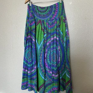 Bec Pierce Australia langer Rock Vollkreis skurriles Muster Medium Boho - Bild 1 von 13