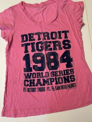 VTG Detroit Tigers 1984 MLB Championship TShirt World Series 💯 Cotton Soft L - Image 1 of 4