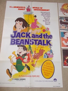 PÓSTER DE PELÍCULA DE JACK AND THE BEANSTALK ORIGINAL 1976 DE UNA HOJA Y TARJETAS DE VESTÍBULO DE 8"X10" - Imagen 1 de 6