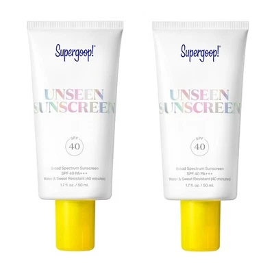 2 PACK Supergoop! Unseen Sunscreen SPF 40 (1.7oz /50ML) Sealed NEW in BOX XMAS - Image 1 of 3