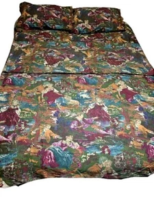 Antique USSR Ukrainian Bed Set 4 pieces Sheet Pillow case duvets cover - Picture 1 of 21