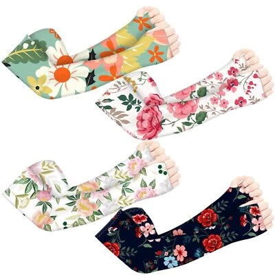 YUNVI Farmers Defense Gardening Sleeves for Women 4 Pairs Sun Protection Arm