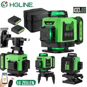 16 Line Laser Level 4D 360° Kreuzlinienlaser Wasserwaage Selbstnivellierend - Bild 1 von 16