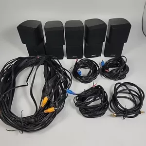 Bose 5x Double Cube Speakers Black - Lifestyle Acoustimass w/wiring - Picture 1 of 5