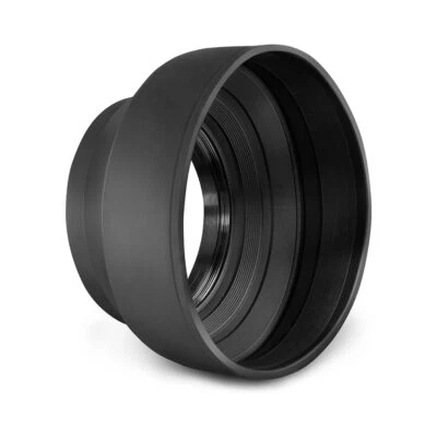 Collapsible Rubber Lens Hood 49/52/55/58/62/67/72/77/82mm for Camera Lens Thread - image 1 of 4