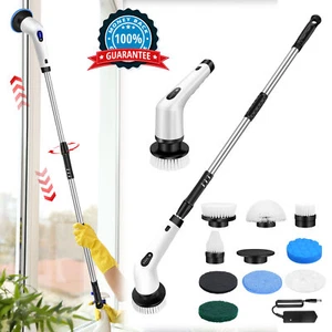 Electric Spin Scrubber,Cordless Electric Cleaning Brush with 9 Replaceable Brush - Picture 1 of 12