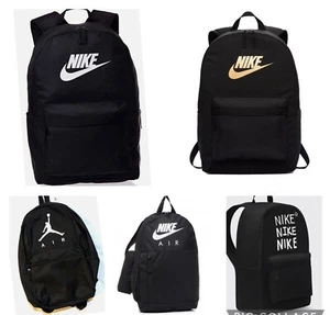 Nike Heritage Backpack Sports Gym School Rucksack Unisex Bag Black DP5753 - Picture 1 of 21