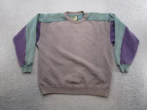 Vintage Snowshoe Thompson Colorblock Heavy Pullover Sweatshirt Men's SZ XL Read - Picture 1 of 12