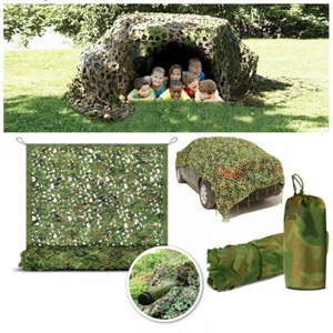 13FT Military Camouflage Netting Hunting Camo Camping Net Woodland Sunshade Mesh - Picture 1 of 9