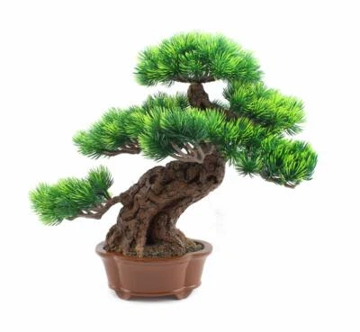 Japanese Bonsai Pine Tree Artificial Faux Potted Plants House Plants Decorates - Image 1 of 4