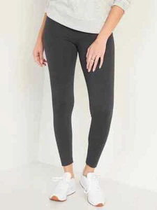 NUEVO CON ETIQUETAS Antiguo Azul Marino Tiro Alto Jersey Leggings Pantalones Gris Oscuro Mujeres M L XL - Imagen 1 de 6