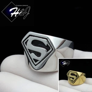 MEN Stainless Steel Silver/Black/Gold Plated Superman Ring Size 8-13*R121 - Picture 1 of 7
