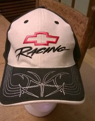 Gorra de béisbol ajustable negra caqui Chevrolet Racing NASCAR GM Foto 1 de 4