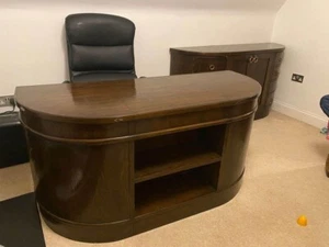 Teak Wood Study Desk with Sideboard - Picture 1 of 7
