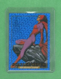 2024 Marvel Masterpieces 92 Platinum Scarlet Witch #47 Blue Traxx - Picture 1 of 2