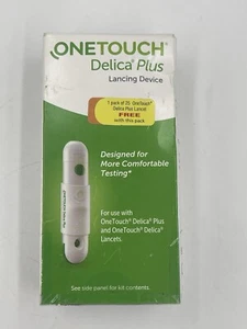 One Touch Delica Plus Lancing Device with 25 Lancets Sealed - Picture 1 of 6