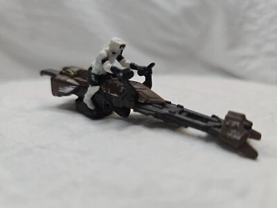 Bicicleta Speeder Micro Máquinas Sueltas Star Wars con Motociclista Scout Foto 1 de 4