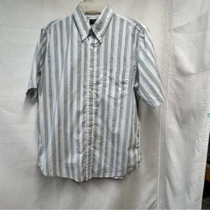 Dockers Blue and White Casual Button Down Shirt - Picture 1 of 5