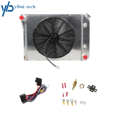 3-Row Radiator + Shroud Fan Kit  Aluminum for Chevy Camino Buick Pontiac - Imagem 1 de 4