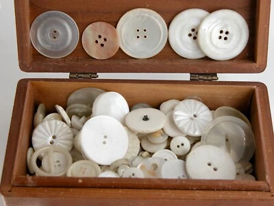 Abrigo Moderno Mediados de Siglo Vintage Botones Madreperla 185 Caña Años 30-70 De Colección Foto 1 de 4