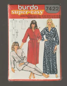 BURDA pattern7422 pyjamas robes Sz 8 10 12 14 16 18 20 40 uncut unused PLUS - Bild 1 von 1