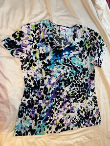 **NURSE SCRUBS SS womens/girls SCRUBSTAR TOP XS & PURPLE LABEL BOTTOM S - Picture 1 of 14